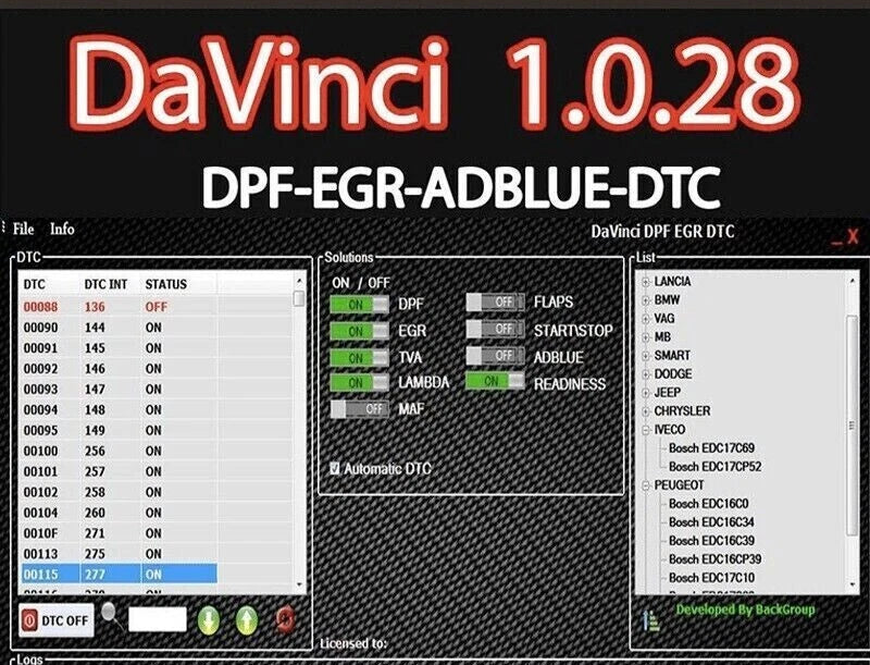 DaVinci EGR-FAP DPF
